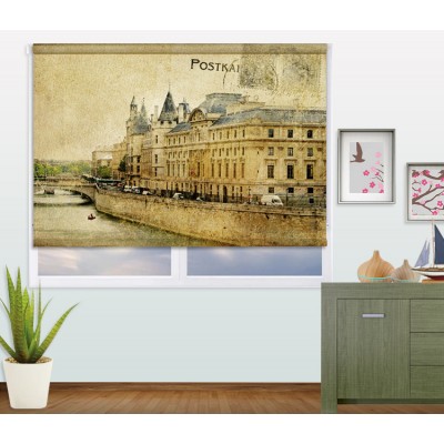 Ρόλερ Μερικής Συσκότισης VI0021 Vintage-Καρτ ποστάλ, ποταμός Σηκουάνας Παρίσι