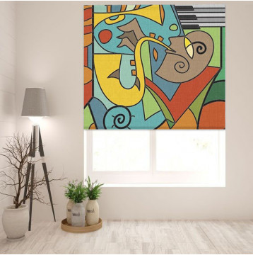 Ρόλερ - Ρολοκουρτίνα Σχέδιο Vintage - Μουσική 102