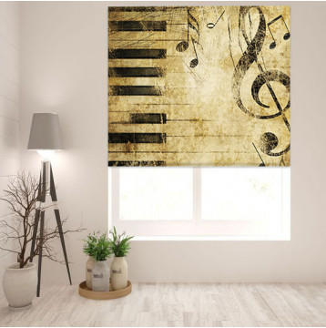 Ρόλερ - Ρολοκουρτίνα Σχέδιο Vintage - Μουσική 41