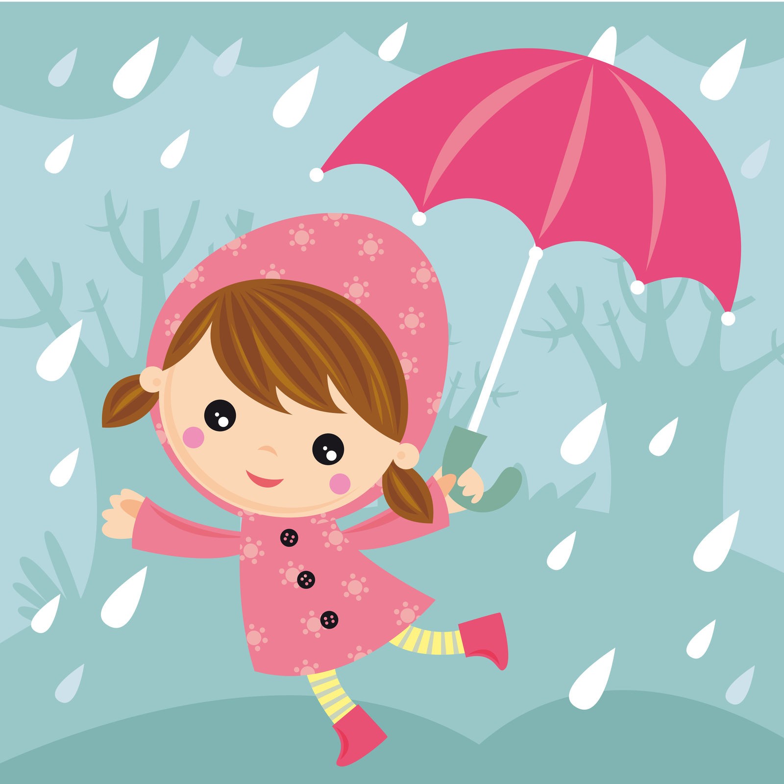 Ρόλερ Μερικής Συσκότισης XN0022 Κοριτσάκι στη Βροχή