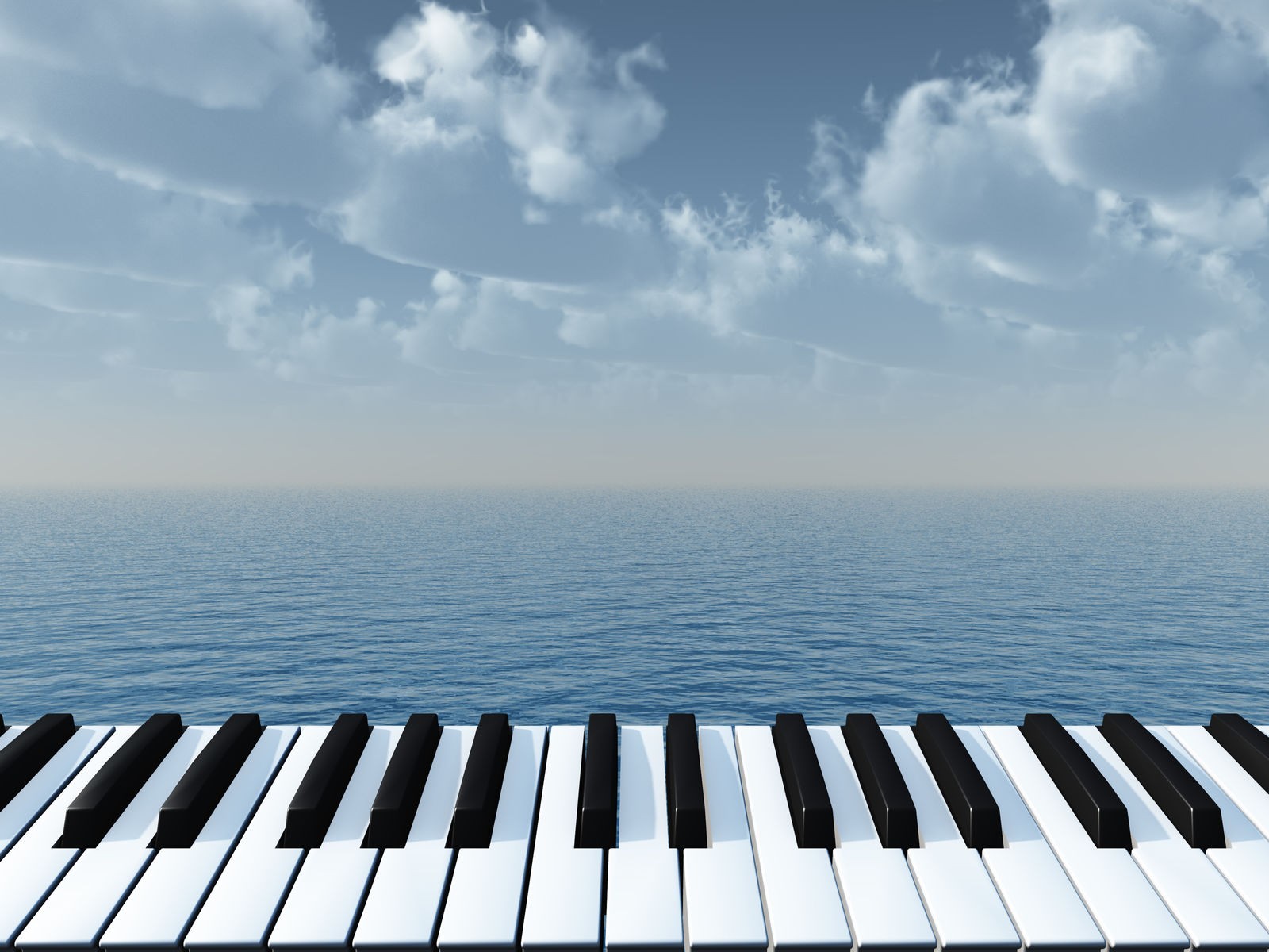Ρόλερ Μερικής Συσκότισης AB0040 Σχέδιο Abstract-Πιάνο με θέα τη θάλασσα