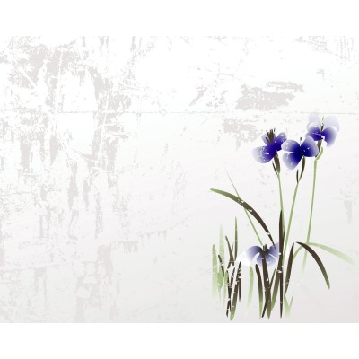Ρόλερ Ολικής Συσκότισης/Blackout AB0024 Σχέδιο Abstract-Μοβ λουλούδια
