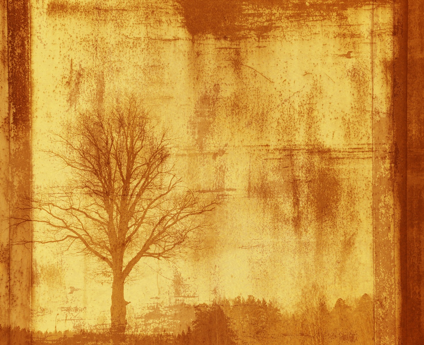 Ρόλερ Ολικής Συσκότισης/Blackout AB0022 Σχέδιο Abstract-Δέντρο το χειμώνα