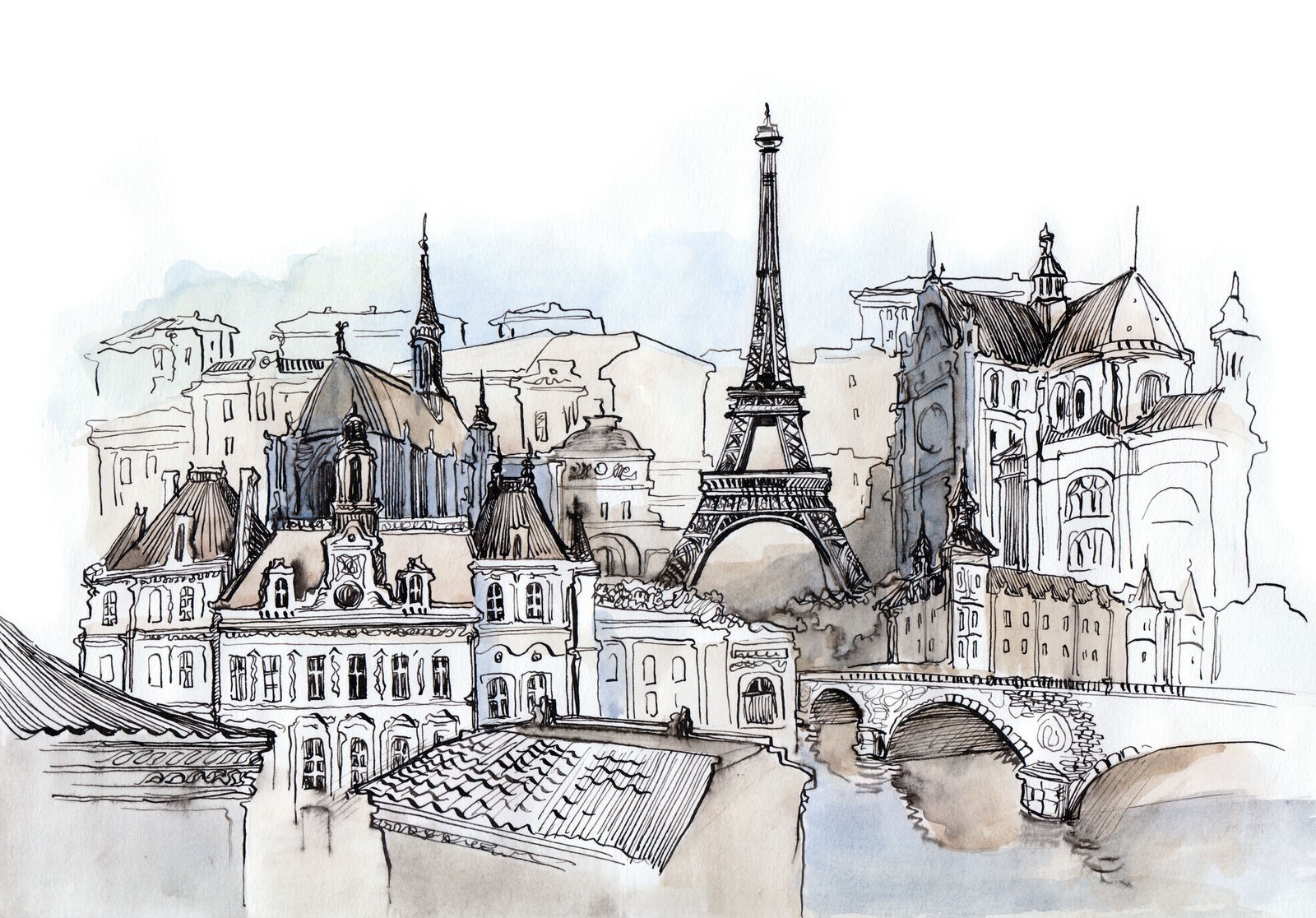 Ρόλερ Μερικής Συσκότισης CI0017 Πόλη- Παρίσι Πύργος του Άιφελ, ζωγραφική