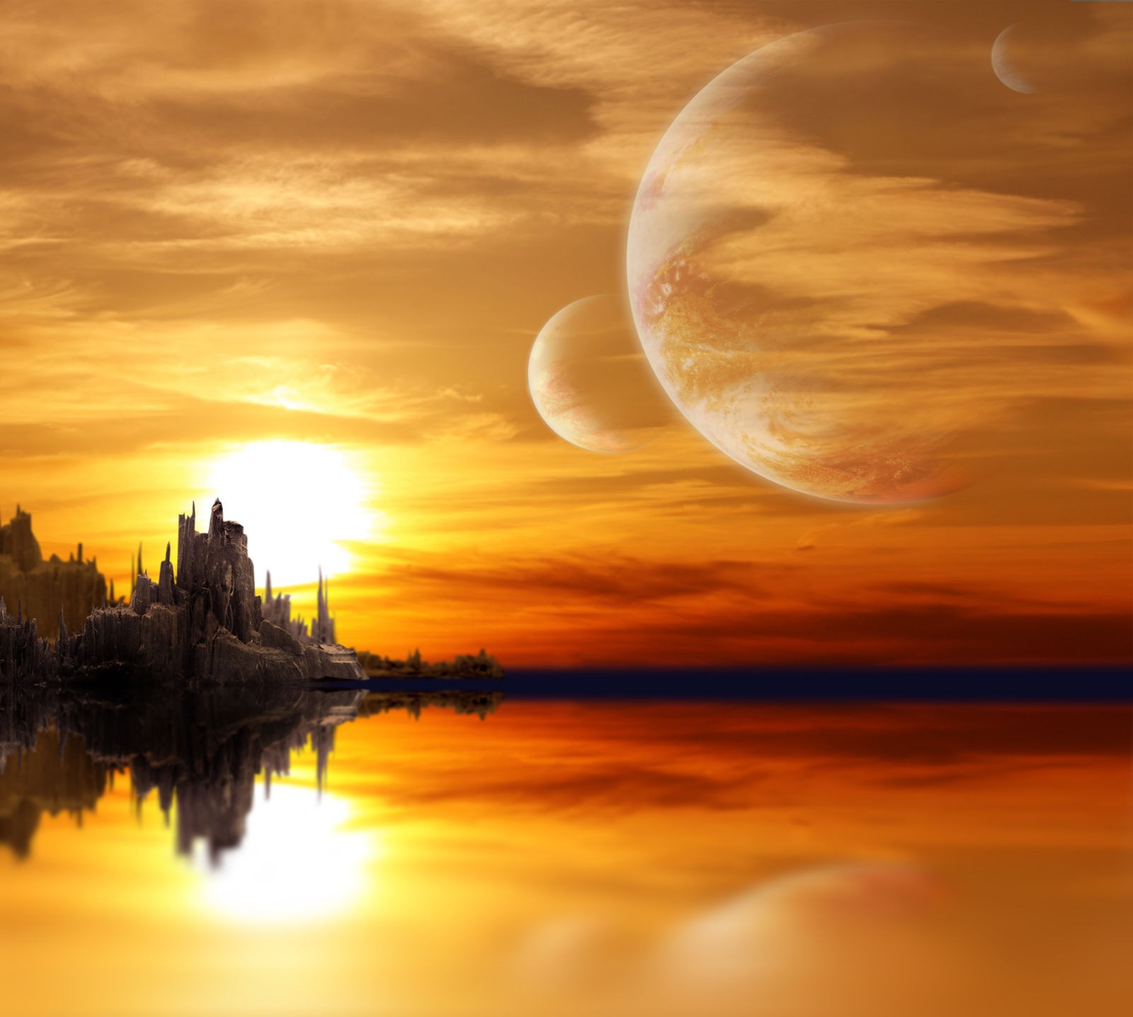 Ρόλερ Μερικής Συσκότισης FA0003 Fantasy-Ηλιοβασίλεμα, πλανήτες