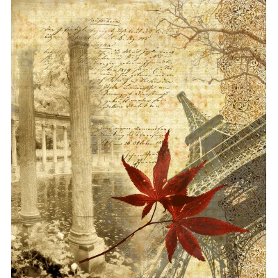 Ρόλερ Μερικής Συσκότισης VI0005 Vintage-Καρτ ποστάλ, Πύργος του Άιφελ Παρίσι