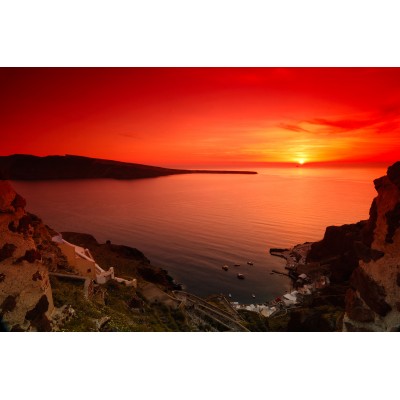 Ρόλερ Ολικής Συσκότισης/Blackout GI0002 Ελληνικά Νησιά-Ηλιοβασίλεμα στην Σαντορίνη