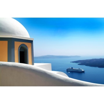 Ρόλερ Ολικής Συσκότισης/Blackout GI0003 Ελληνικά Νησιά-Με θέα την Σαντορίνη