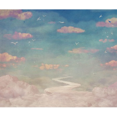 Ταπετσαρία Παιδικό - Εφηβικό 305 Ουρανός με πολύχρωμα συννεφάκια