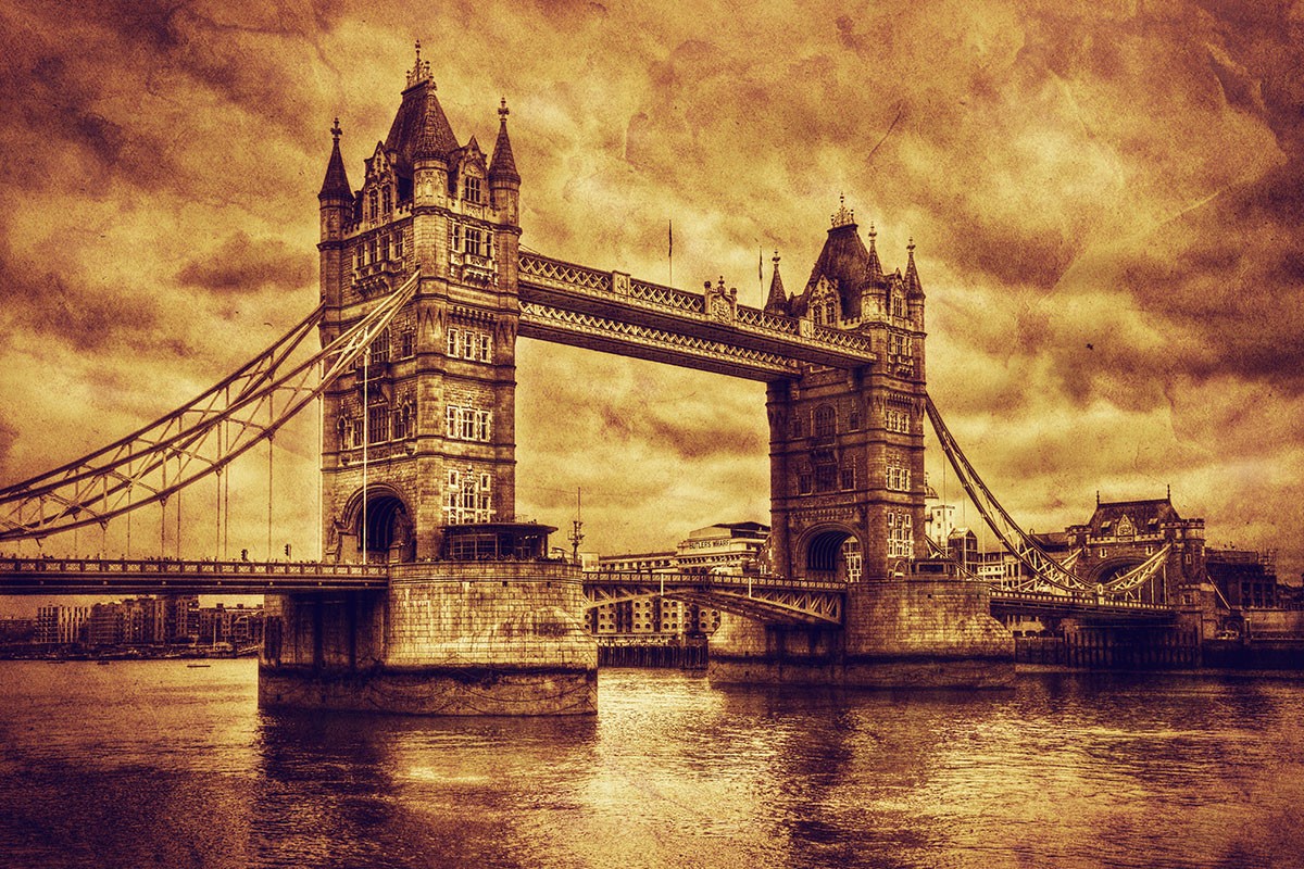 Ταπετσαρία Πόλεις - Αξιοθέατα 184 Γέφυρα Λονδίνου vintage